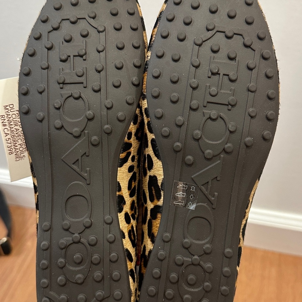 🆕NWT Coach Leopard haircalf Flats, Sz 6, brown/black - Picture 8 of 8